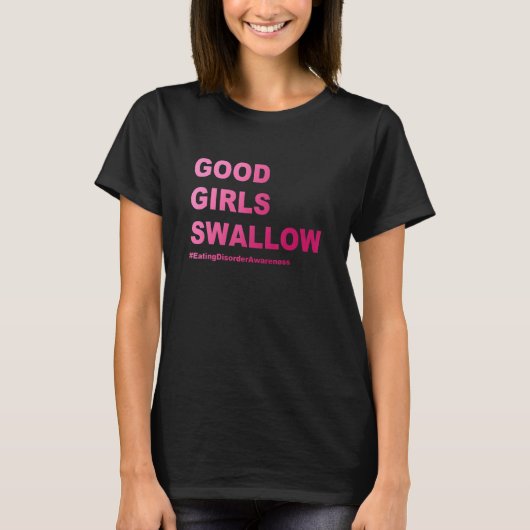 グッド・ガールズ救済スストップ・食べ障害クート Tシャツ (正面)