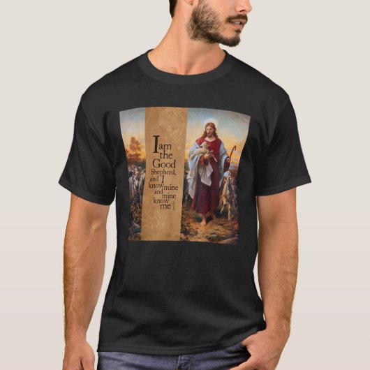 グッド・シェパード・ア絵画ートのジョン10 Plockhorst Jesu Tシャツ (正面)