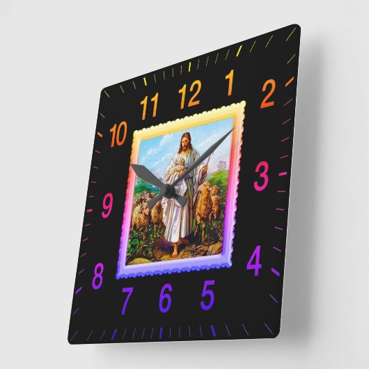 グッド·シェパード·スクエア·クロック スクエア壁時計 (傾斜)