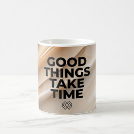 グッド・シングス・テイク・タイム マグ モチベーションの引用句 大理石
