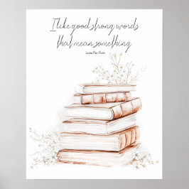 グッド・ストロング・ワード・ブックポスター | ルイサメイアルコット ポスター