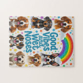 グッド・ビベスとウェット・ノーズよくはしゃぐ・ドードル ジグソーパズル (横)