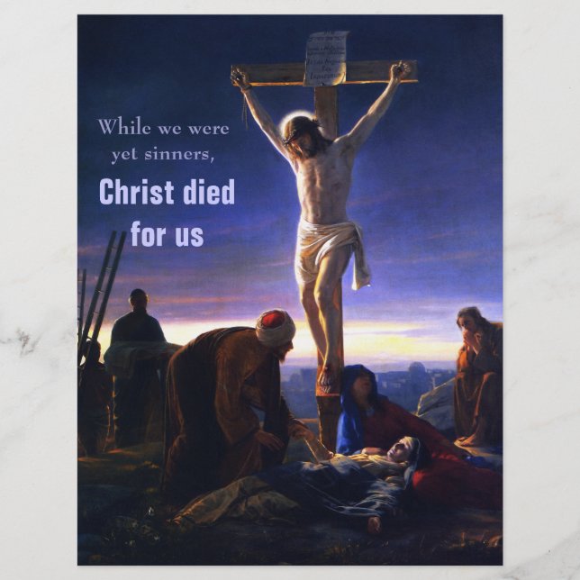 グッド・フライデー・カスタマイズ可能教会会報 (正面)