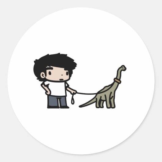 グッド・ブラチオサウルス ラウンドシール (正面)