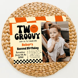 グッピーな男の子2歳の誕生日写真  招待状