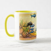 グッピー類、ミンノウタマズ類、ウナギ漁師のマグ類 マグカップ (左)