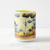 グッピー類、ミンノウタマズ類、ウナギ漁師のマグ類 マグカップ (中央)