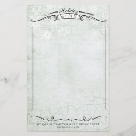 グッフェイクド紙クリスマスホリデーメニュー文房具 便箋