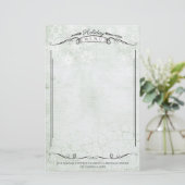 グッフェイクド紙クリスマスホリデーメニュー文房具 便箋 (スタンド正面)