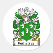 グティエレス家紋 – グティエレスコートオブアームズ ラウンドシール (正面)