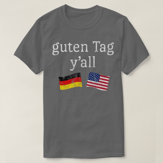 グテンラベルオールプロストアメリカンドイツ国旗Oktober Tシャツ (デザイン正面)