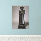 グデアの像，ラガシュの王子，ネオシュメール人， f キャンバスプリント (インサイチュ (ウッドフロア))