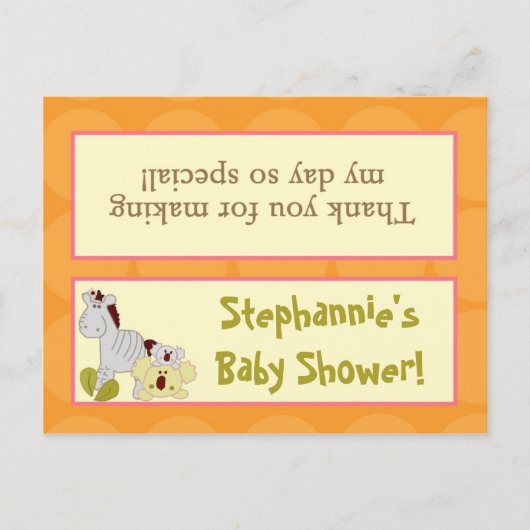 グディバッグトッパー熱帯パンチガールジャングルエレファア インビテーションポストカード (正面)