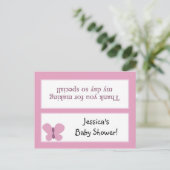 グディーバッグトッパーズシュガープラムバタフライ インビテーションポストカード (スタンド正面)