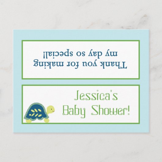 グディーバッグトッパーズブルーシーウミガメ インビテーションポストカード (正面)