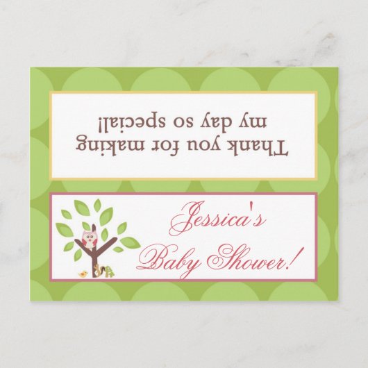 グディーバッグトッパーズラブアンド自然ガールウッドランド インビテーションポストカード (正面)