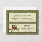 グディーバッグトッパーフォレストアニマルフクロウダーバードポーク インビテーションポストカード (正面/裏面)