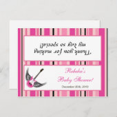 グディーバッグトッパー女の子らしい女の子ピンクパンクロックギター インビテーションポストカード (正面/裏面)