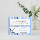 グディーバッグトッパー少年ブルーパンクロッカーギター インビテーションポストカード (スタンド正面)