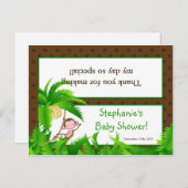 グディーバッグトッパー猿スイングジャングルサファリ動物 インビテーションポストカード (正面/裏面)