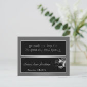 グディーバッグトッパー甘い16シルバーブラックパーティー インビテーションポストカード (スタンド正面)