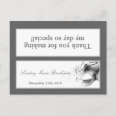 グディーバッグトッパー甘い16シルバーホワイトパーティー インビテーションポストカード (正面)