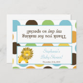 グディーバッグトッパーJungleキングライオンサファリ動物 インビテーションポストカード (正面/裏面)