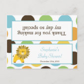 グディーバッグトッパーJungleキングライオンサファリ動物 インビテーションポストカード (正面)