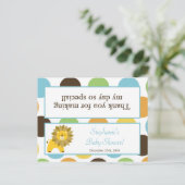 グディーバッグトッパーJungleキングライオンサファリ動物 インビテーションポストカード (スタンド正面)