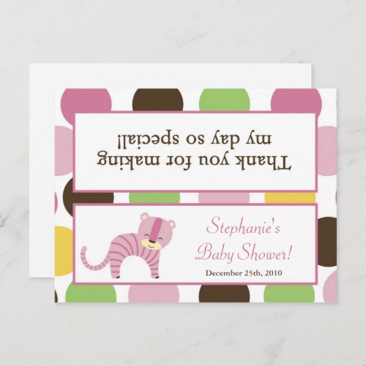 グディーバッグトッパーJungleクイーンタイガーサファリアニマ インビテーションポストカード (正面/裏面)