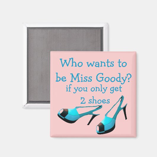 グディ恋しく思2シューズデザイナーブルーハイヒール マグネット (正面/裏面)