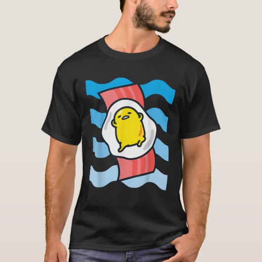 グデタマザレイジーエッグ波ベーコンフロート海ベア Tシャツ (正面)