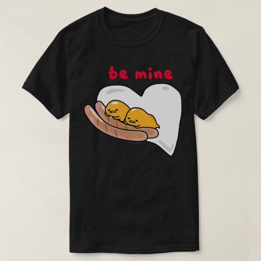グデタマベミーンソーセージ&エッグスバレンタイン Tシャツ (デザイン正面)