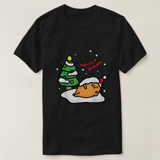 グデタマメリーグデマスクリスマスティー Tシャツ (デザイン正面)