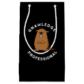 グナウレッジプロフェッショナルおもしろいビーバープンダークBG スモールペーパーバッグ (正面)