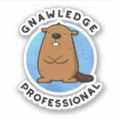 グナウレッジプロフェッショナルおもしろいビーバープン シール (正面)