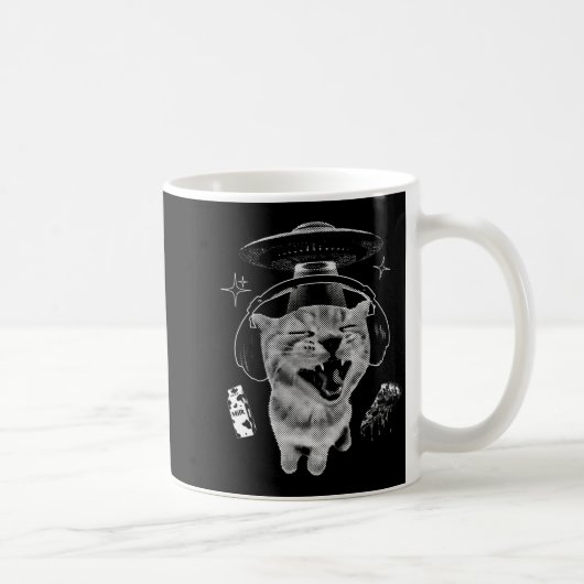 グナープ猫 おもしろい エイリアン 猫 メーム 脳破壊 笑える コーヒーマグカップ (右)