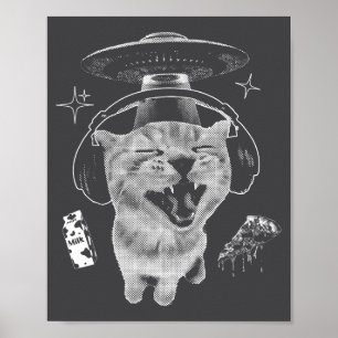 グナープ猫 おもしろい エイリアン 猫 メーム 脳破壊 笑える メーム ポスター
