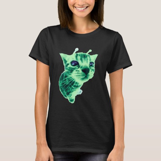 グナープ ネコ おもしろ エイリアン 猫 ミーム 脳破壊 楽しい Tシャツ (正面)