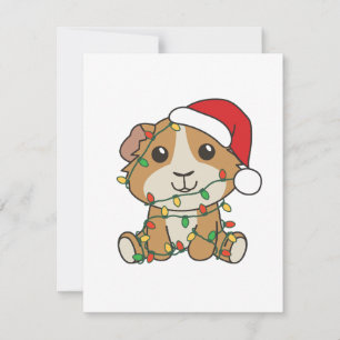 グニアピグクリスマスウィンターアニマルズホリデー シーズンカード