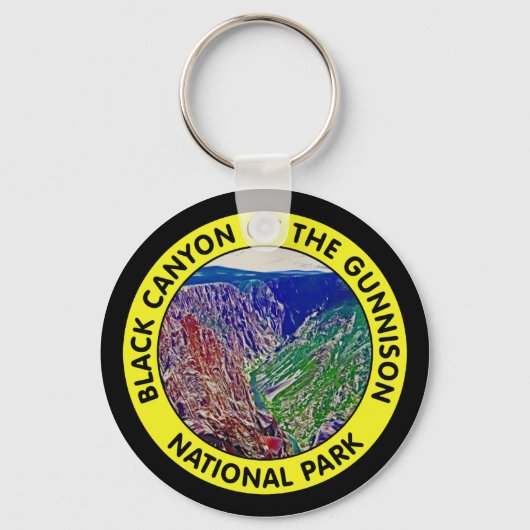 グニソン国立公園のブラックキャニオン キーホルダー (正面)