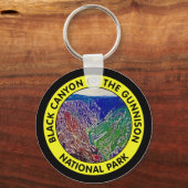 グニソン国立公園のブラックキャニオン キーホルダー (正面)