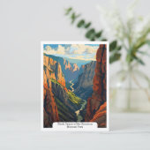 グニソン国立公園のブラックキャニオン ポストカード (スタンド正面)