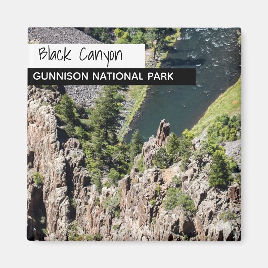 グニソン国立公園ブラックキャニオン マグネット (正面)