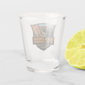 グニソン国立公園芸術のブラックキャニオン ショットグラス (裏面)