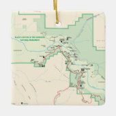 グニソン地図の黒い峡谷 セラミックオーナメント (正面)
