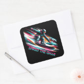 グニャースノーボードを降ろした スクエアシール (封筒)