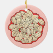 グノッキイタリアン料理ポテトダンピングパスタ セラミックオーナメント (裏面)