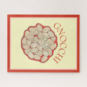 グノッチパスタホームメイドフイタリアンィードイラストレーション ジグソーパズル (横)