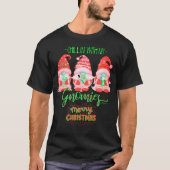 グノミーズとくつろぎタイム 楽しいクリスマス Tシャツ (正面)